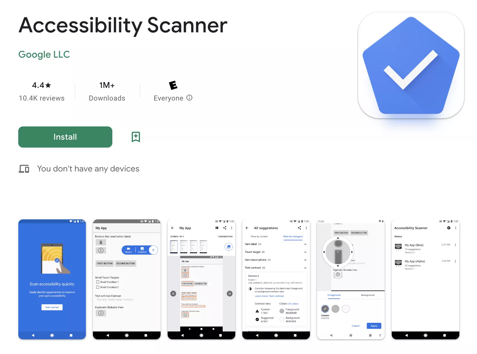Google Accessibility Scanner