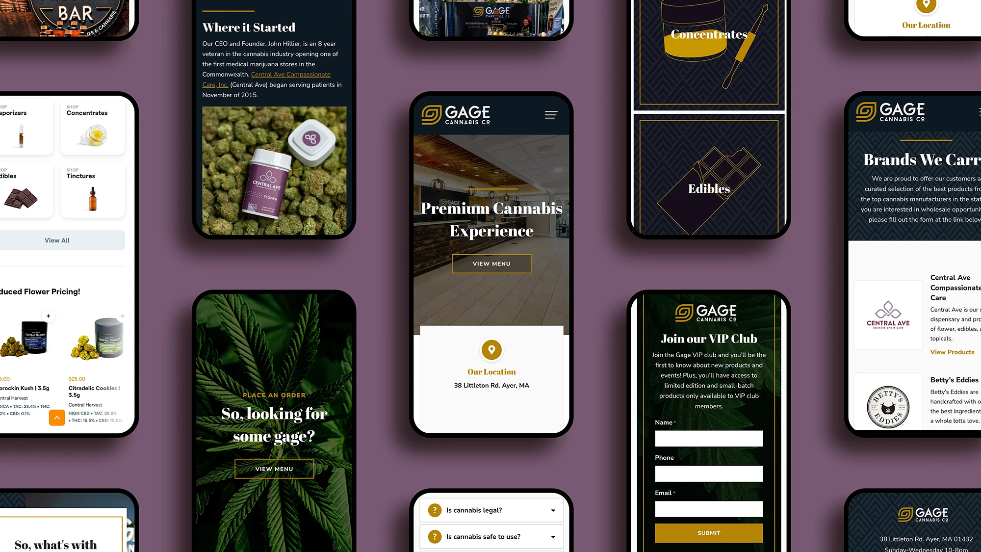 Gage Cannabis Website Design